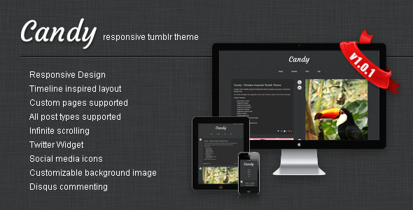 Candy - Responsive Timeline Tumblr Theme