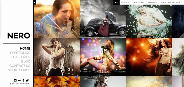 Nero Responsive Portfolio Photography Theme