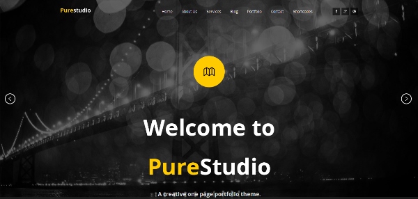 PURESTUDIO - WordPress, One Page Parallax Theme