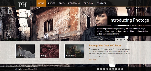 Photoge Portfolio and Photography Theme