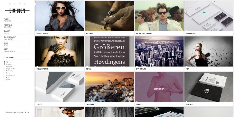 Division - Fullscreen Portfolio Photography Theme