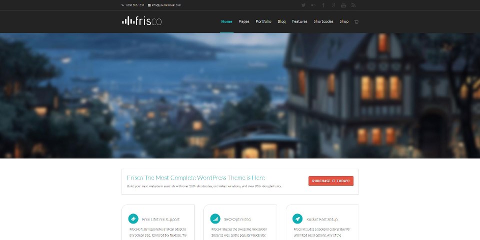 Frisco – Responsive Multi-Purpose WordPress Theme