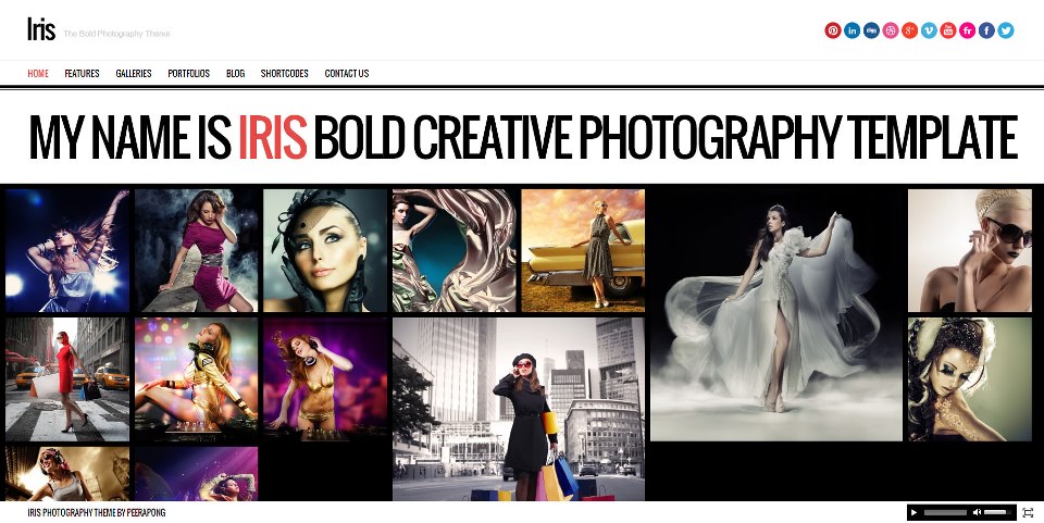 Iris Bold Photography Portfolio Theme