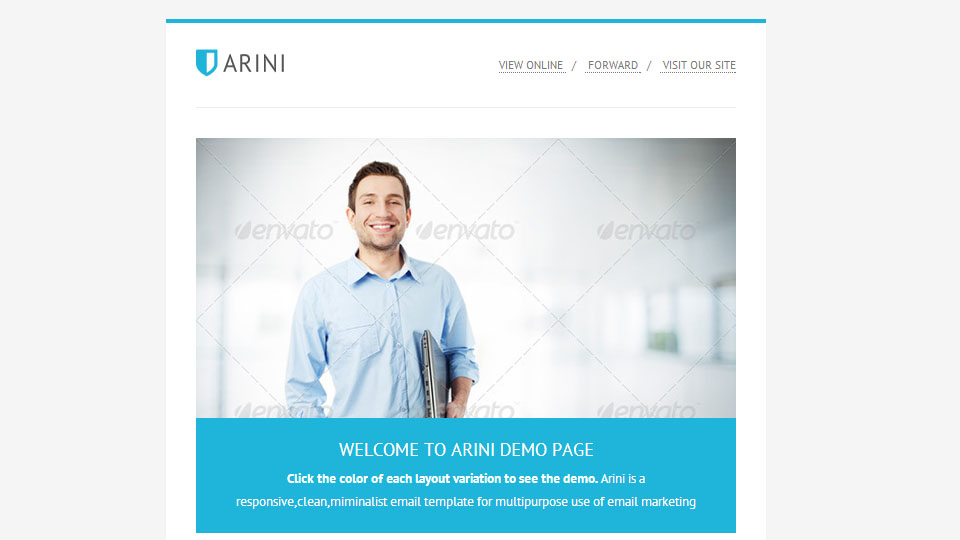 Arini, Clean Business Newsletter Template