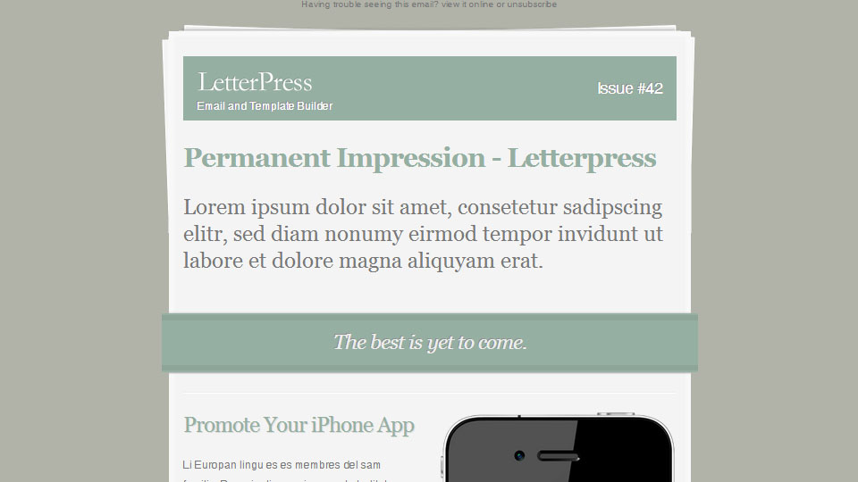 LetterPress - Responsive Newsletter with Template Builder