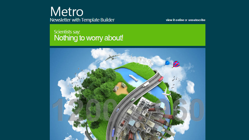 Metro - Responsive Newsletter with Template Builder