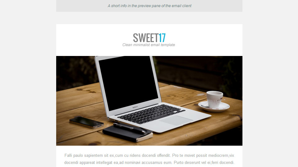 Sweet17 - Clean Minimalist Newsletter Template