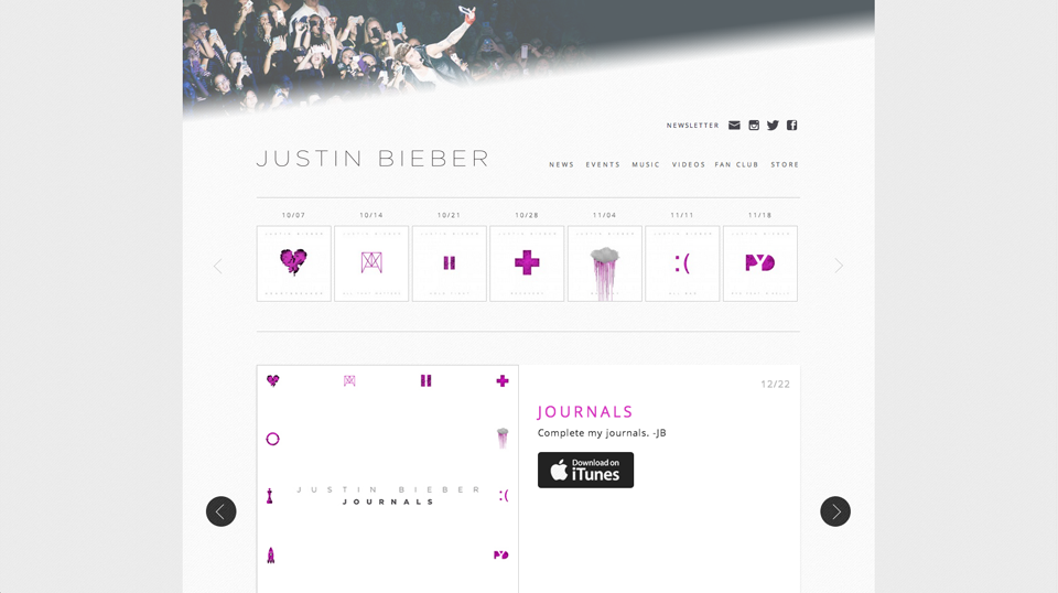 justinbieber-wordpress-homepage