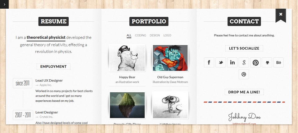 BookCard WP - Responsive 3D Folded vCard WordPress Theme