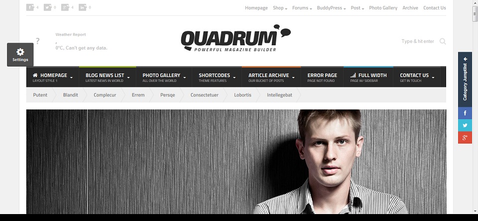 Quadrum - Multipurpose News&Magazine Theme Preview - ThemeForest