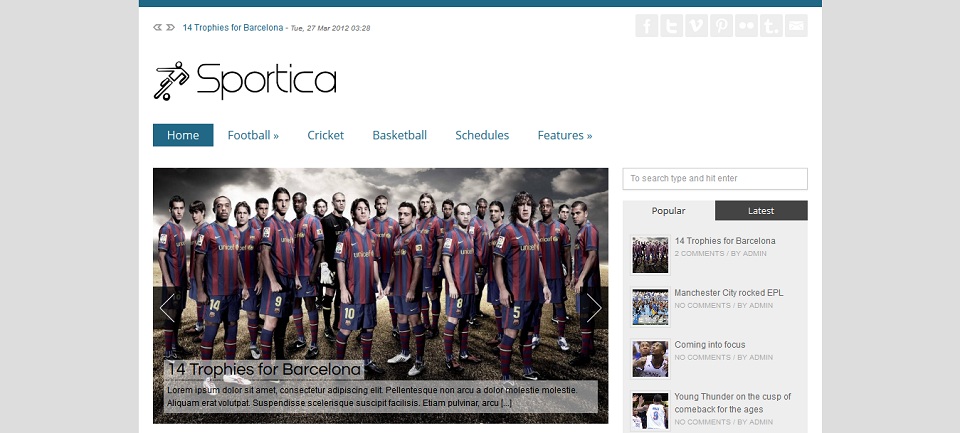 SPORTICA - Responsive WordPress Sports Theme